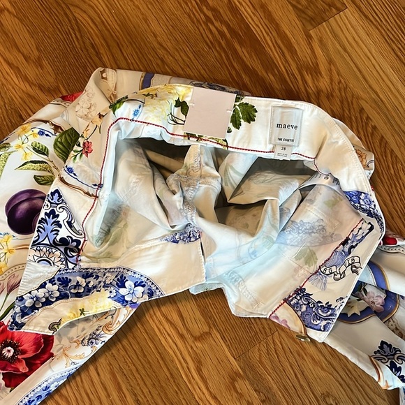 Anthropologie Cropped Wide-Leg Pants Magic Fabric Edition Sz 28 NWT - Picture 12 of 16